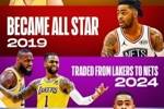 上次拉塞尔被湖人交易至篮网第二年就打进了全明星⭐ 这次👀？