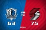 半场战报-开拓者75-63领先独行侠 杨瀚森4分钟1助2犯规 弗拉格9分